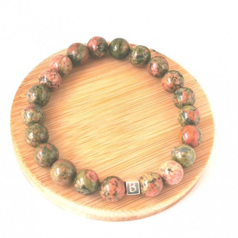 Bracelet Perles Homme Unakite Personnalis Mon Espi Gle Tribu