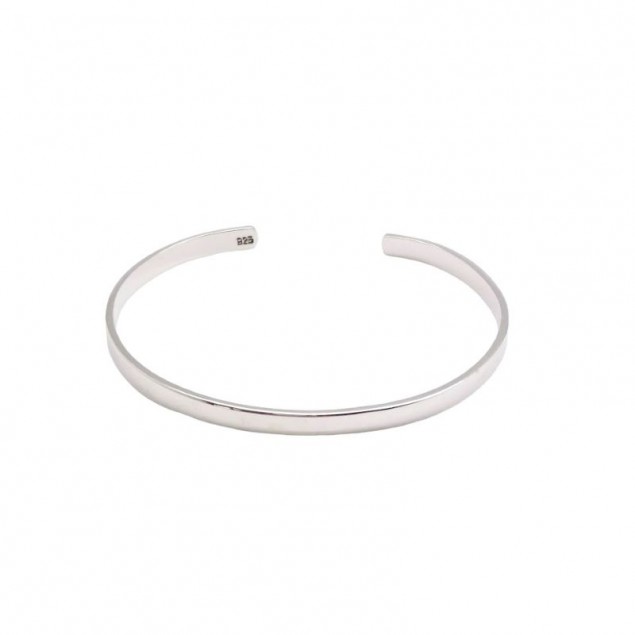 Bracelet Jonc lisse Juliette personnalisé - ARGENT